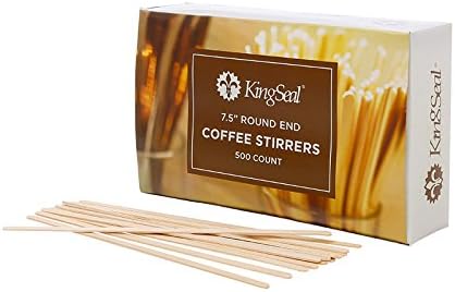 1000 Count | KingSeal Natural Birch Wood Coffee Beverage Stirrers, Stir Sticks, Waxing Sticks, 7.5 I