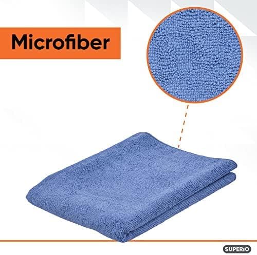 Superio Microfiber Squeegee Mopping Towel Large Miracle Cloth 20 x 30 Streak Free Microfiber Floor Cloth-Rag for Cleaning House, Kitchen, Bathroom-Scratch Free- 2 Pack