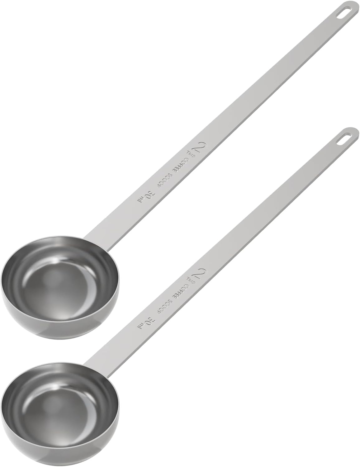 2PCS 2 Tablespoon Coffee Scoop, 9.5" Long Handle Measuring Spoon, Two tbsp (30 ml) Stainless Steel S