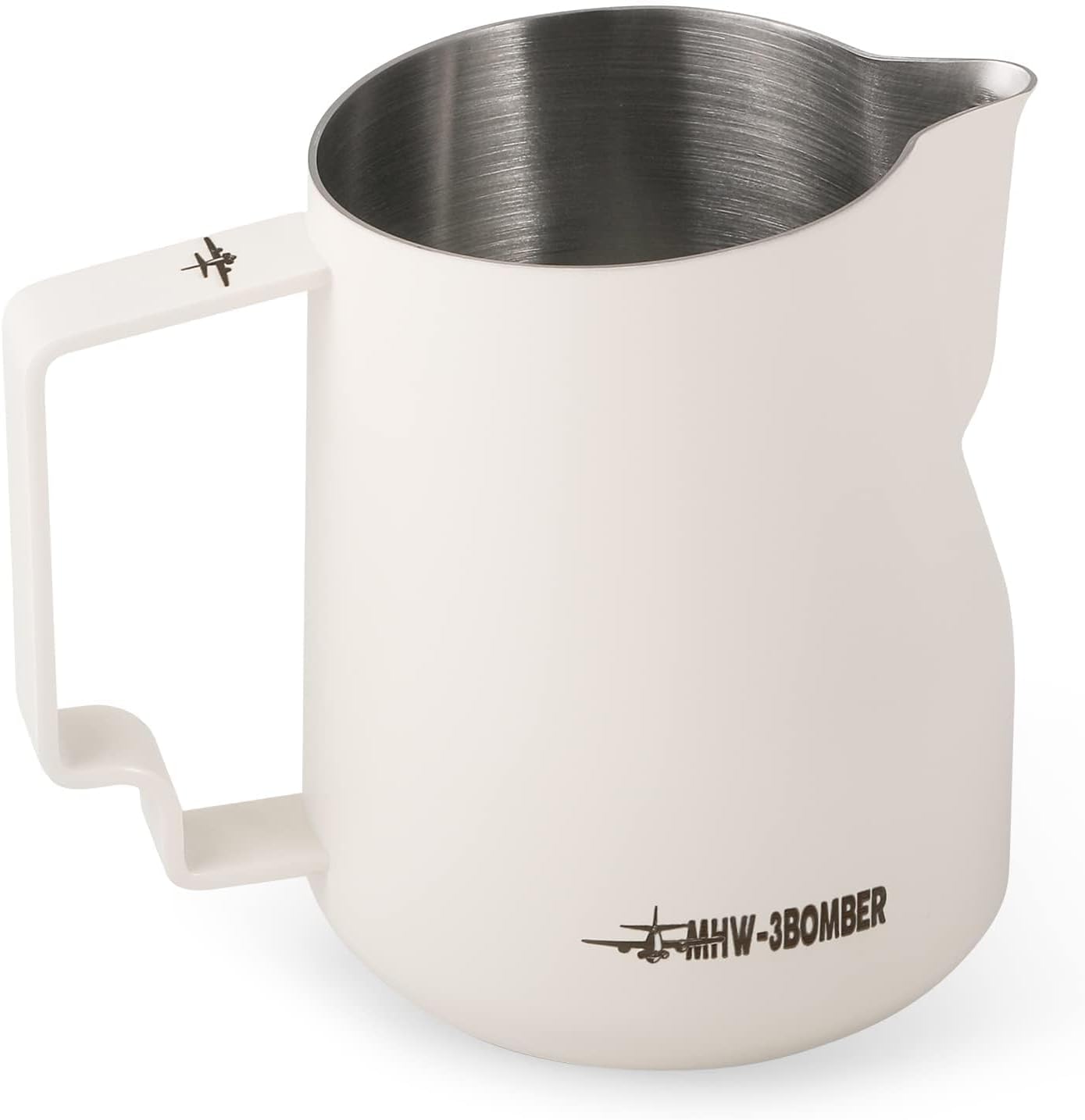 MHW-3BOMBER Milk Frothing Pitcher 520ml/17.6oz Milk Frother Cup Espresso Steaming Pitcher Stainless