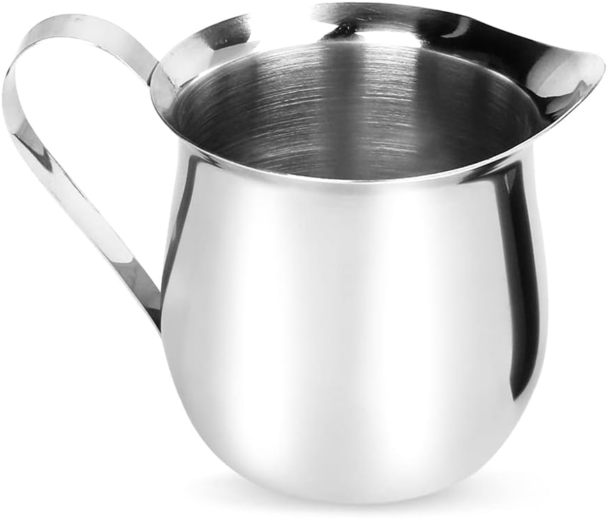 Rolin Roly 150ML Milk Frothing Pitcher Stainless Steel Small Bell-Shaped Creamer Coffee Jug for Bari