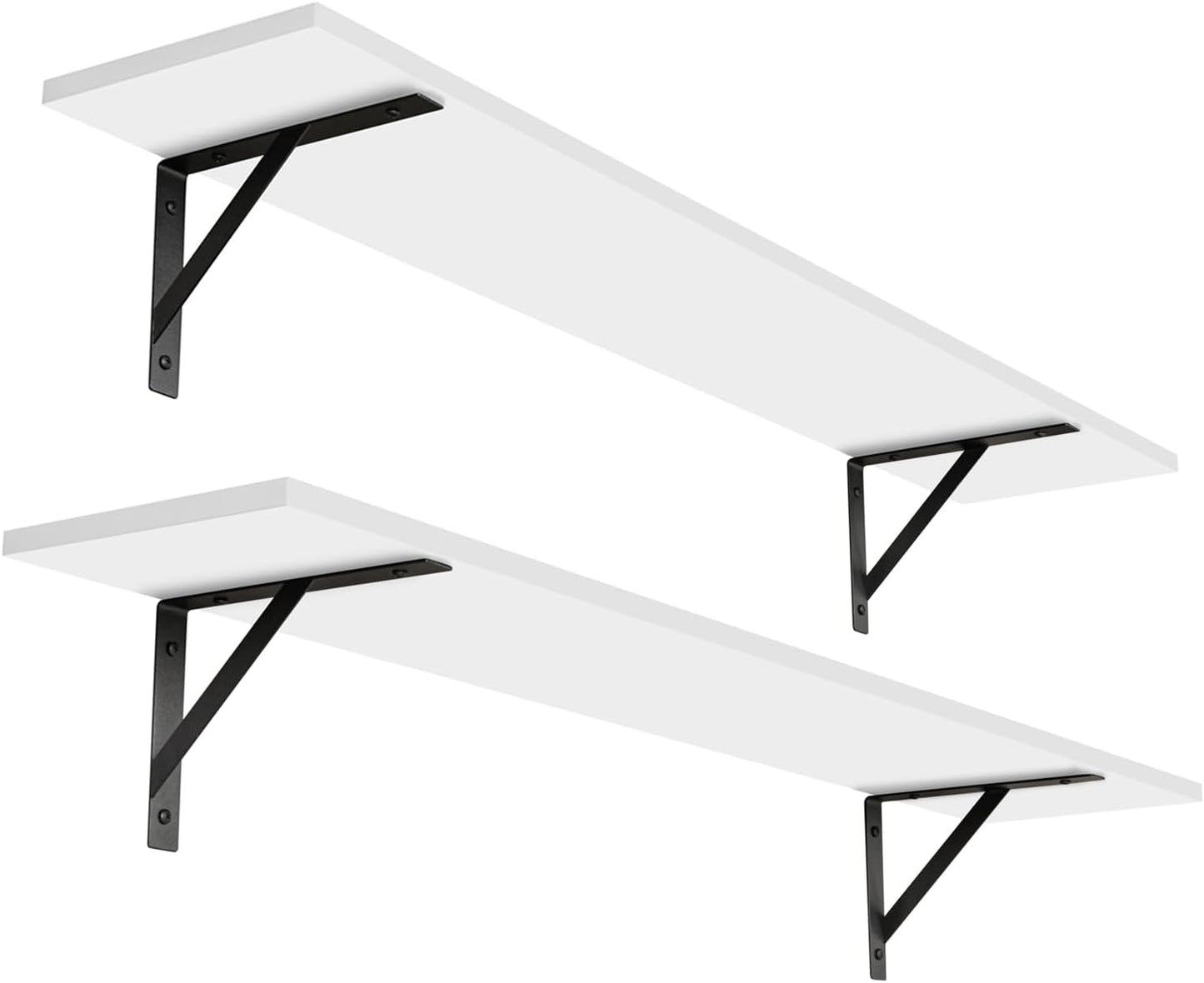 DINZI LVJ Long Wall Shelves, 39.4Inch Wall Mounted Shelves Set of 2, Easy-to-Install, Wall Storage L