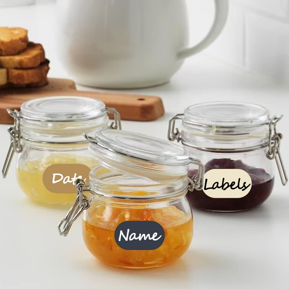 192pcs Removable Waterproof Food Labels with 2 Markers, Write-on Colored Chalkboard Kitchen Sticker Labels for Food Storage