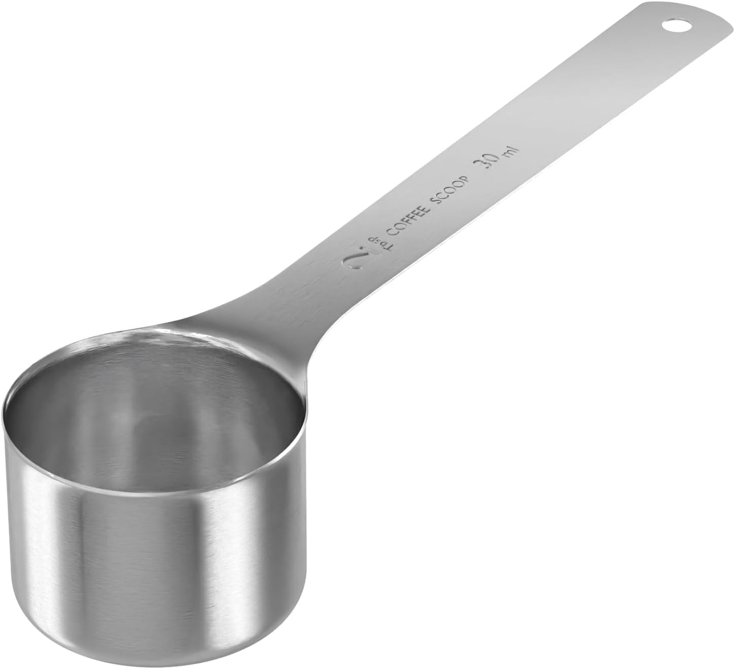 1PCS 2 Tablespoon(2tbsp, 30ml, 1/8cup) Coffee Scoop, Long Handle Measuring Spoon, Stainless Steel Sc