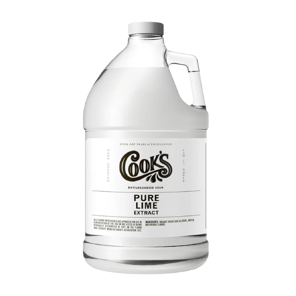 Cook's Pure Lime Extract for Baking, Ice Cream & Beverages, 128 oz (Gallon) | Tangy, cold-pressed lime; substitute for lime rind in any recipe