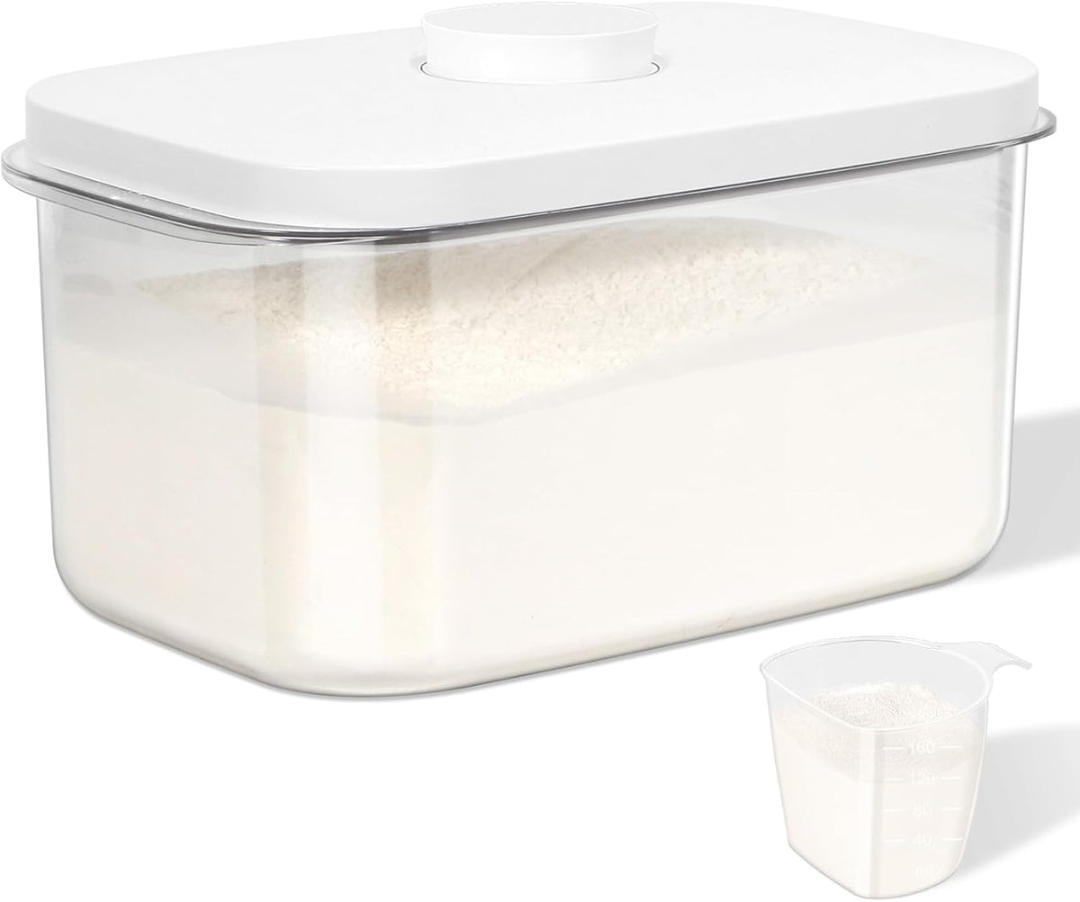 Airtight 12 Lbs Flour Sugar Storage Containers 6.34 Qt Rice Holder BPA Free