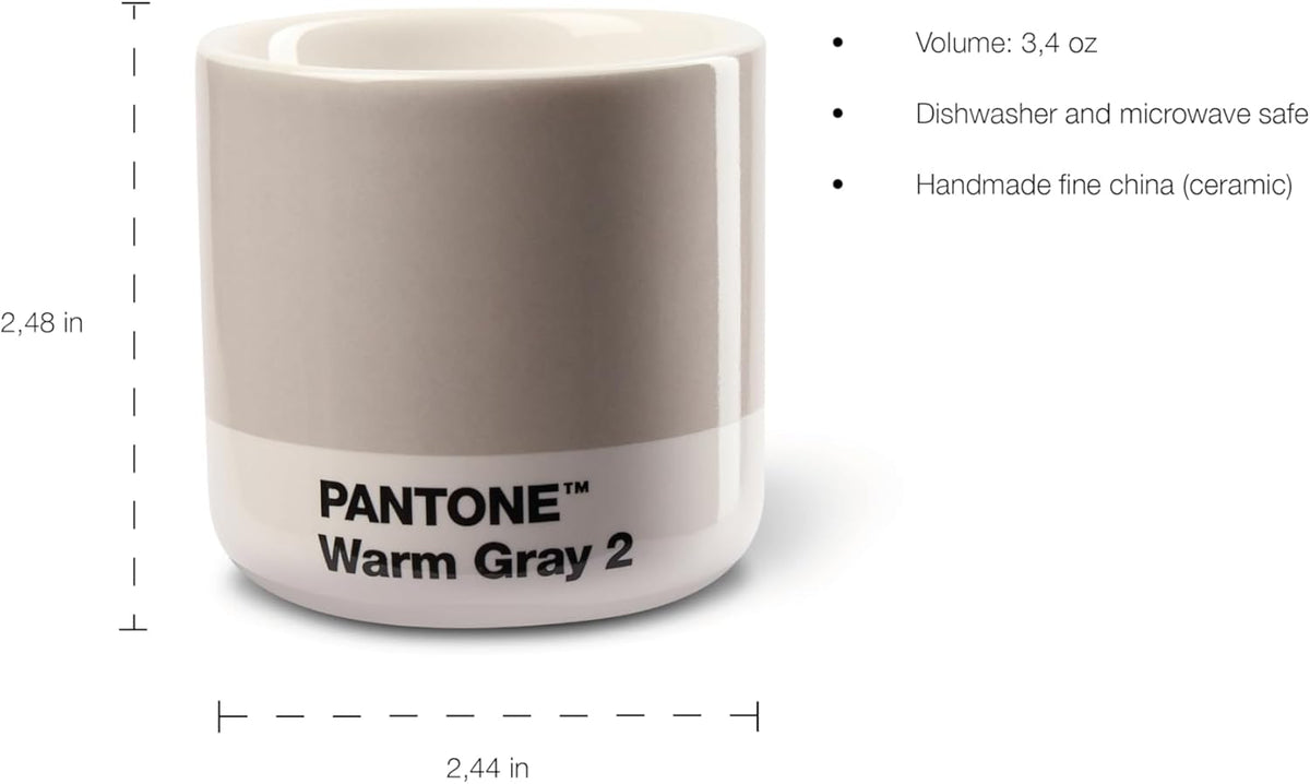 Copenhagen Design Pantone Macchiato Cup - Coffee, Latte, Macchiato Mug - 3.34oz/100ml, Red 2035