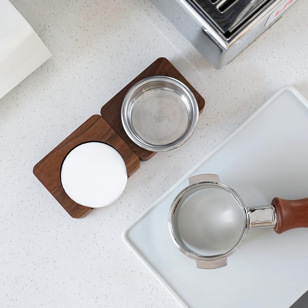 watchget Wood Espresso Paper Filter Holder Stand 63mm