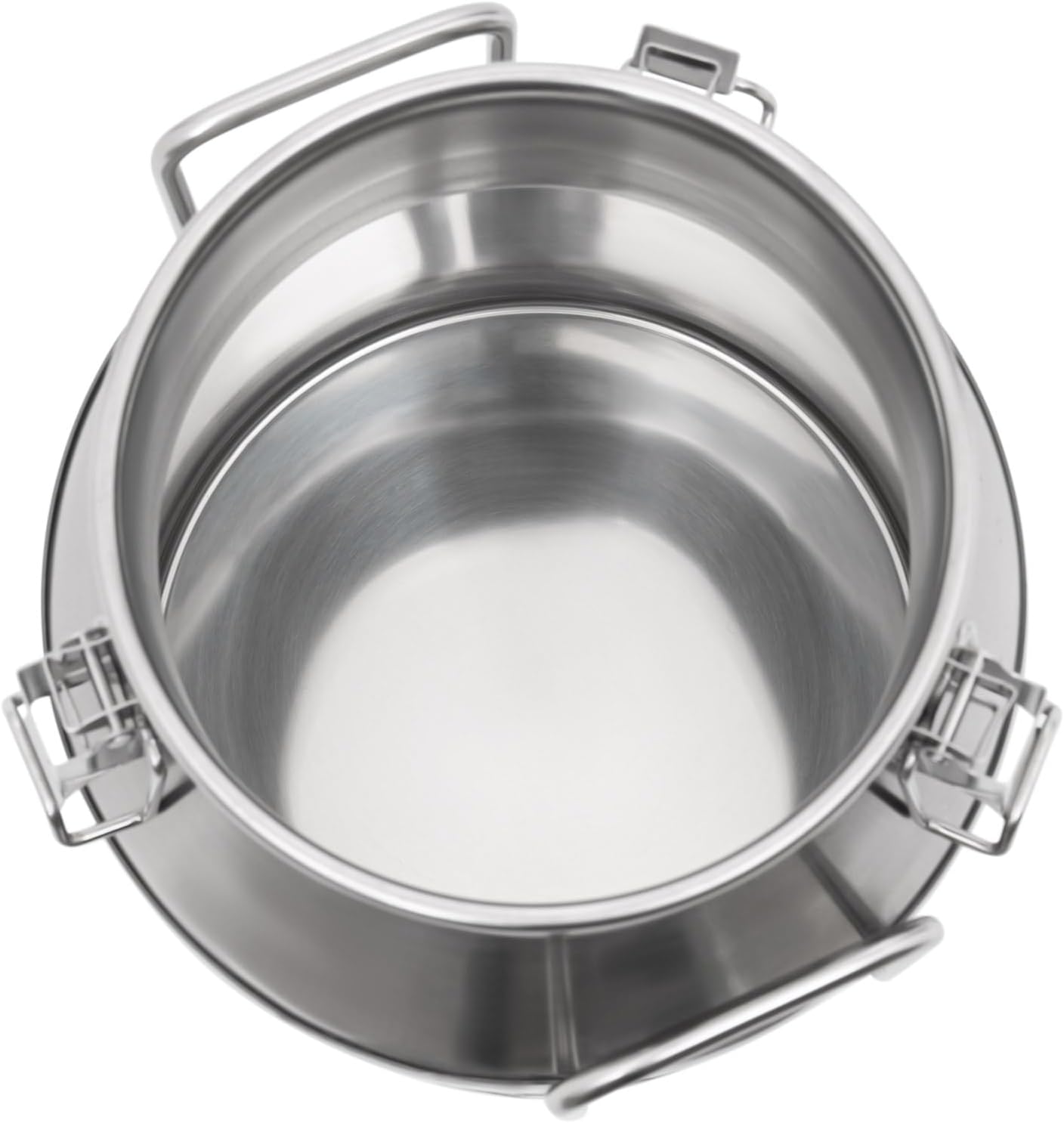0.03 inchThickened Stainless Steel Milk Can Large Liquid Container Storage,Stainless Steel Milk Bucket With Sealing Lid and Carry Handle,for Wine, Oil Storage Transport (10L/ 2.6 Gal)
