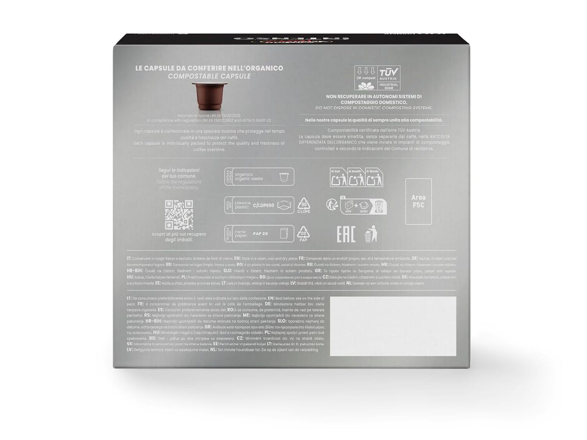 Caffe Vergnano Intenso Espresso Pods, Nespresso Original Compatible, 100 Ct