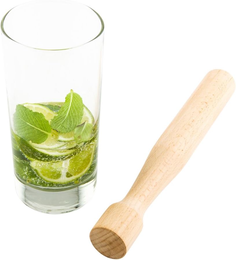 Restaurantware Bar Lux 9.75 Inch Cocktail Muddler 1 Break-Resistant Drink Muddler - Streamlined Desi