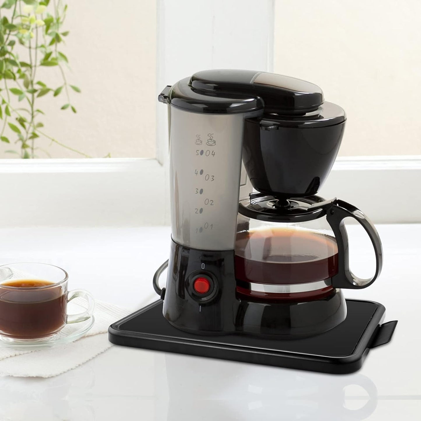 Kitchen Caddy Coffee Maker Sliding Tray, Premium Under Cabinet Appliance Coffee Maker Toaster Blender Air Fryer Stand Mixer (Alloy Steel, 11.7" W x 13.8" D)