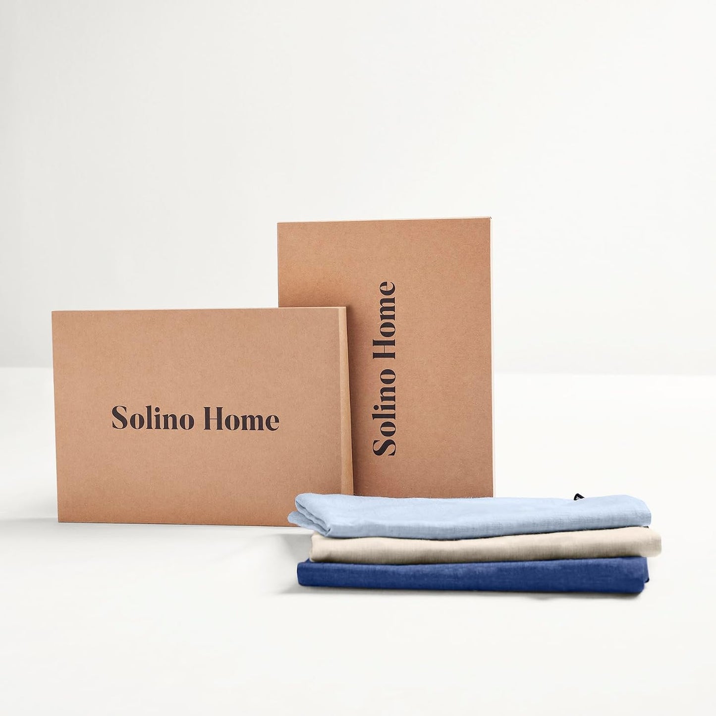 Solino Home 100% Pure Linen Apron, 32 x 27 in, Blue and Navy, Classic Apron | Linen Chef Wear an apron with pockets for cooking and hosting, handwoven linen with adjustable neck ties, OEKO-TEX Certified