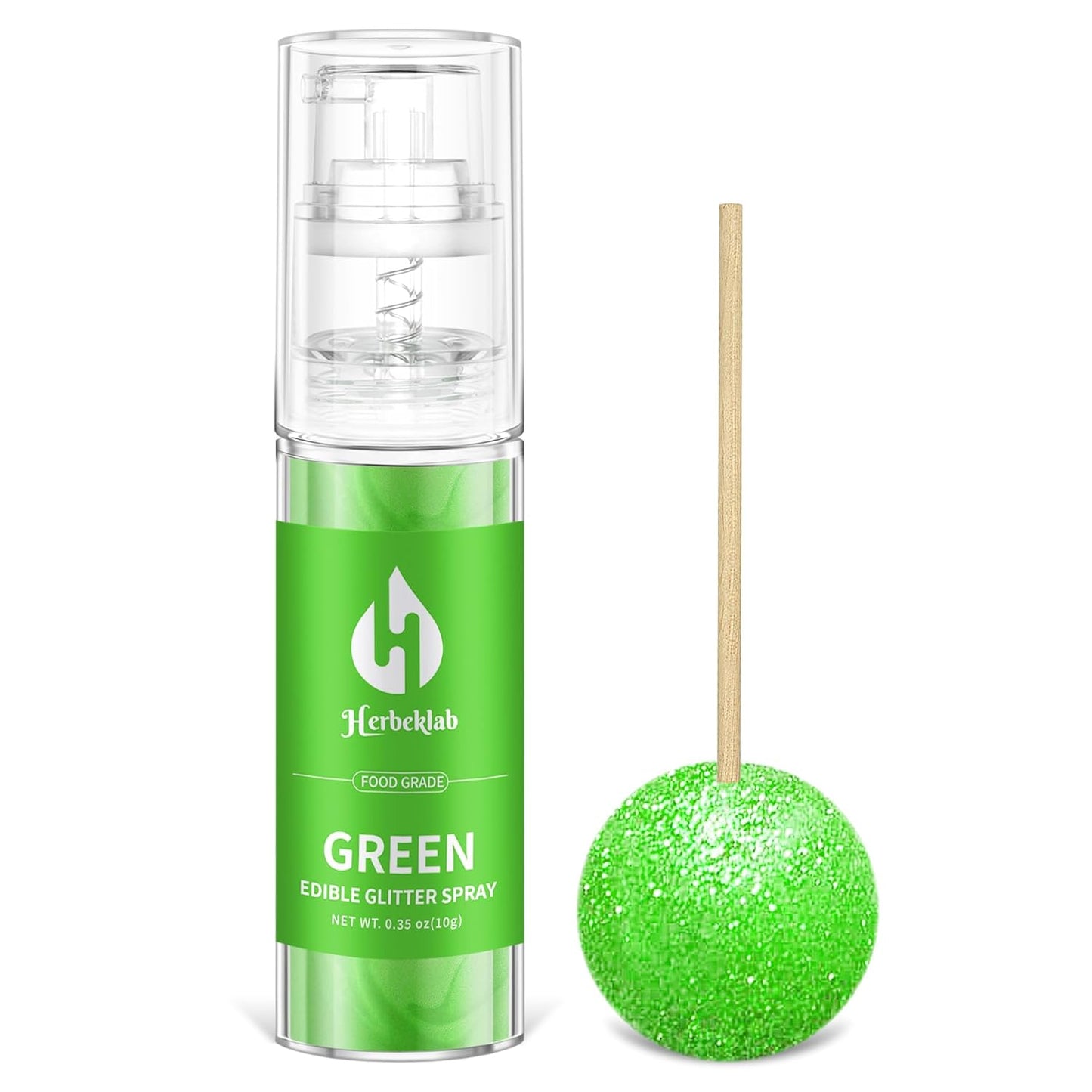 Green Edible Glitter Spray - 10g Edible Green Glitter for Cakes Food Grade Drink Glitter for Cocktai