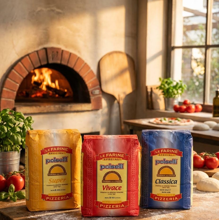 POLSELLI Super, Type 00, Double Zero, Roman Style Pizza Flour, 5 kg (11 lb)