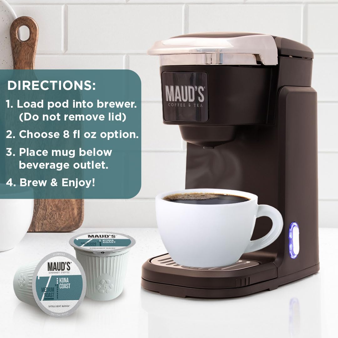 Maud's Kona Medium Roast Coffee Pods, 18ct
