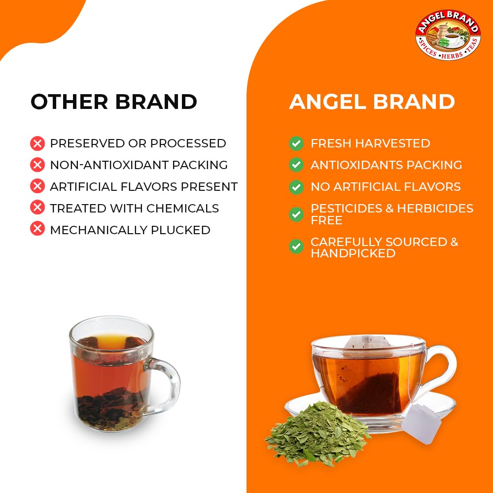 Angel Brand Moringa Tea Bags β 20 Tea Bags, Pack of 3 β Moringa Leaf Tea for and Refreshing Boost