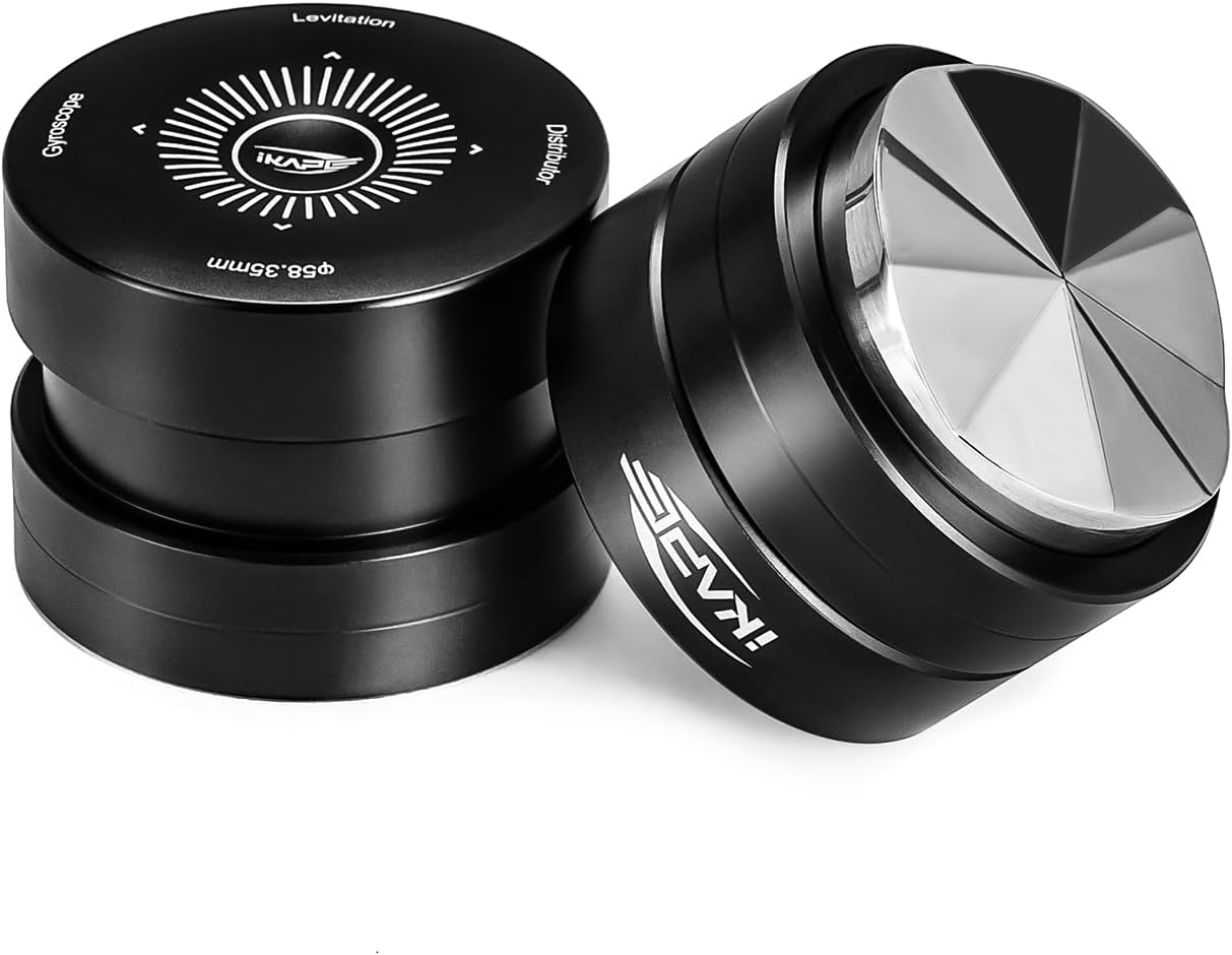 IKAPE 51MM Espresso Distributor, Dual-Bearing & High-Speed Rotation Coffee Distributor, Coffee Level