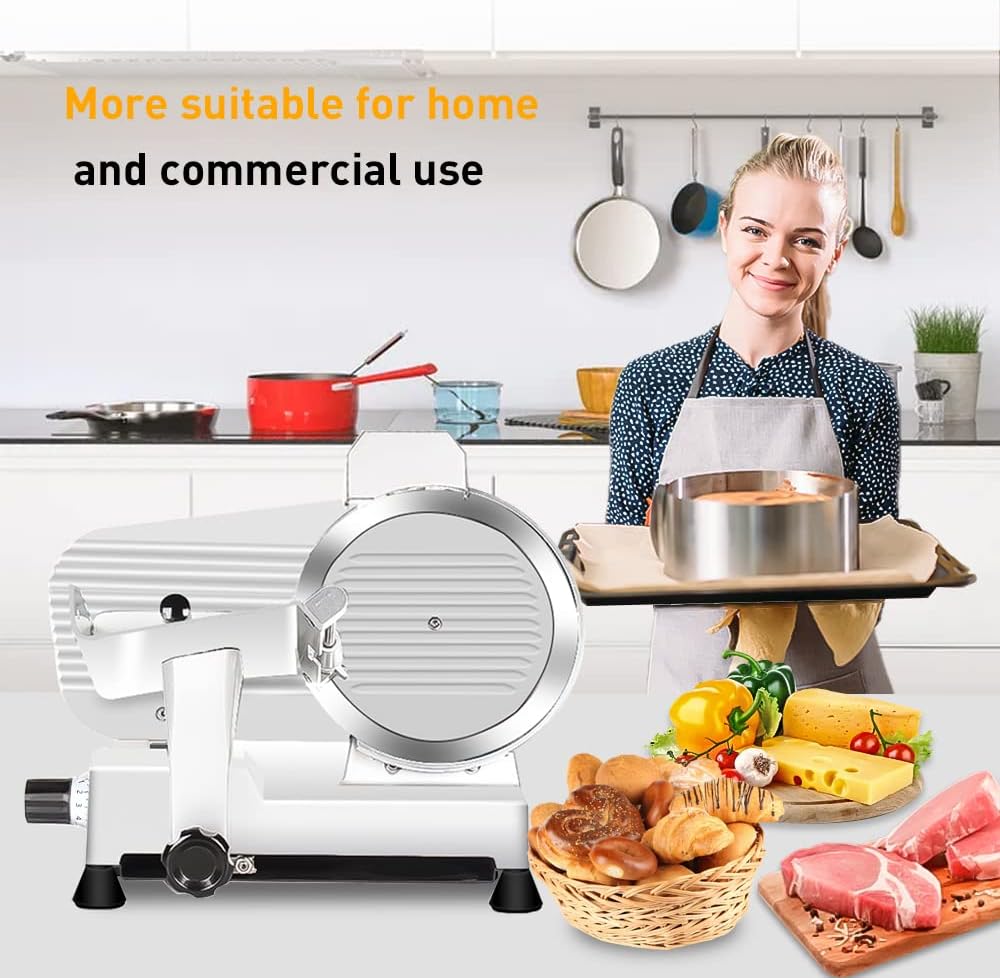 Commercial Meat Slicer 10 inch Electric Food Slicer Frozen Meat