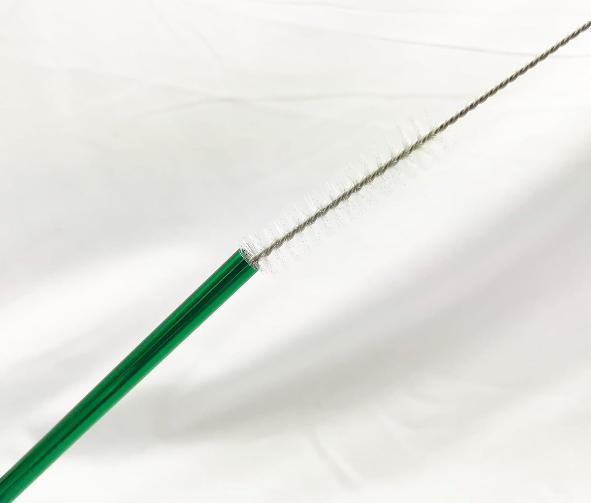 10 Pcs Stainless Steel Straws, Reusable Drinking Straws, 5 Straight + 5 Bent Metal Straws Set With 2 Pcs Cleaning Brushes (Green, 8.5 Inch)