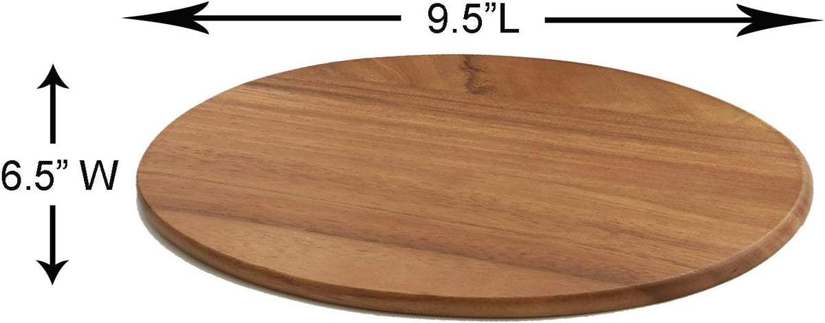 Woodard & Charles 6 Acacia Wood Serving Boards w/Stand, 7 Pc, 10 Pack