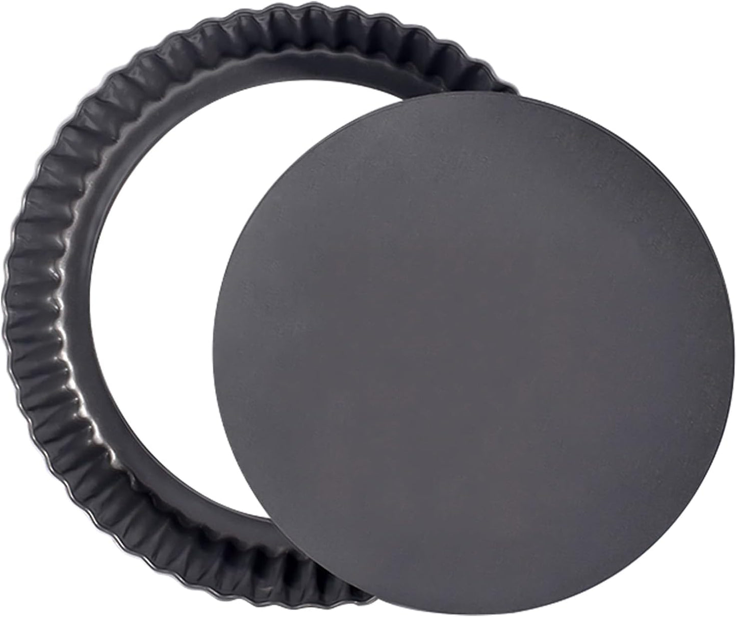 8 Inch Tart Pan Fluted Fruit Pie Pans With Removable Base Nonstick Coating Tarts Molds for Baking Su