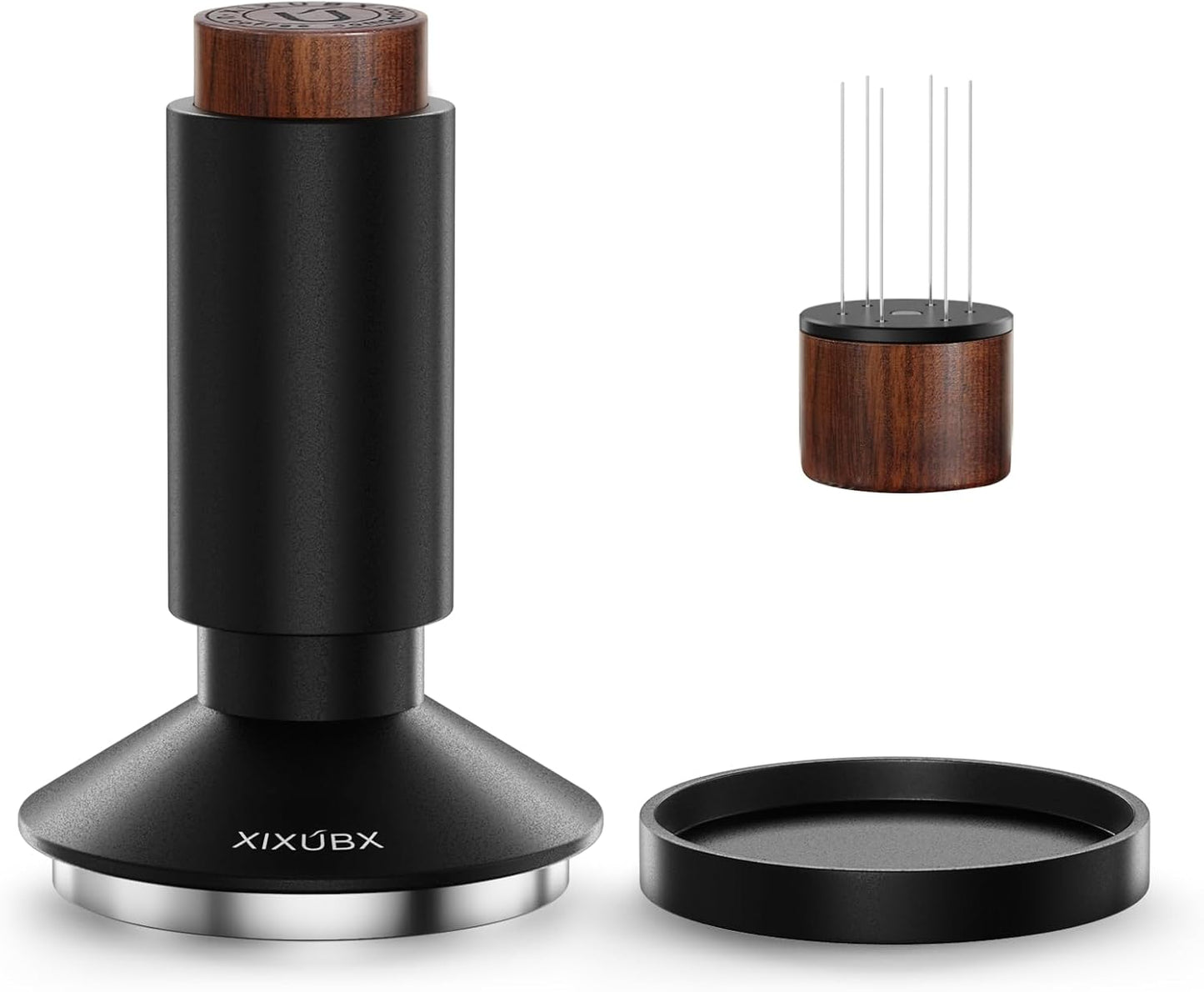 51mm Espresso Tamper & Magnetic WDT Tool, Barista Cofee Tamper with Spring Loaded, Anodized Aluminum