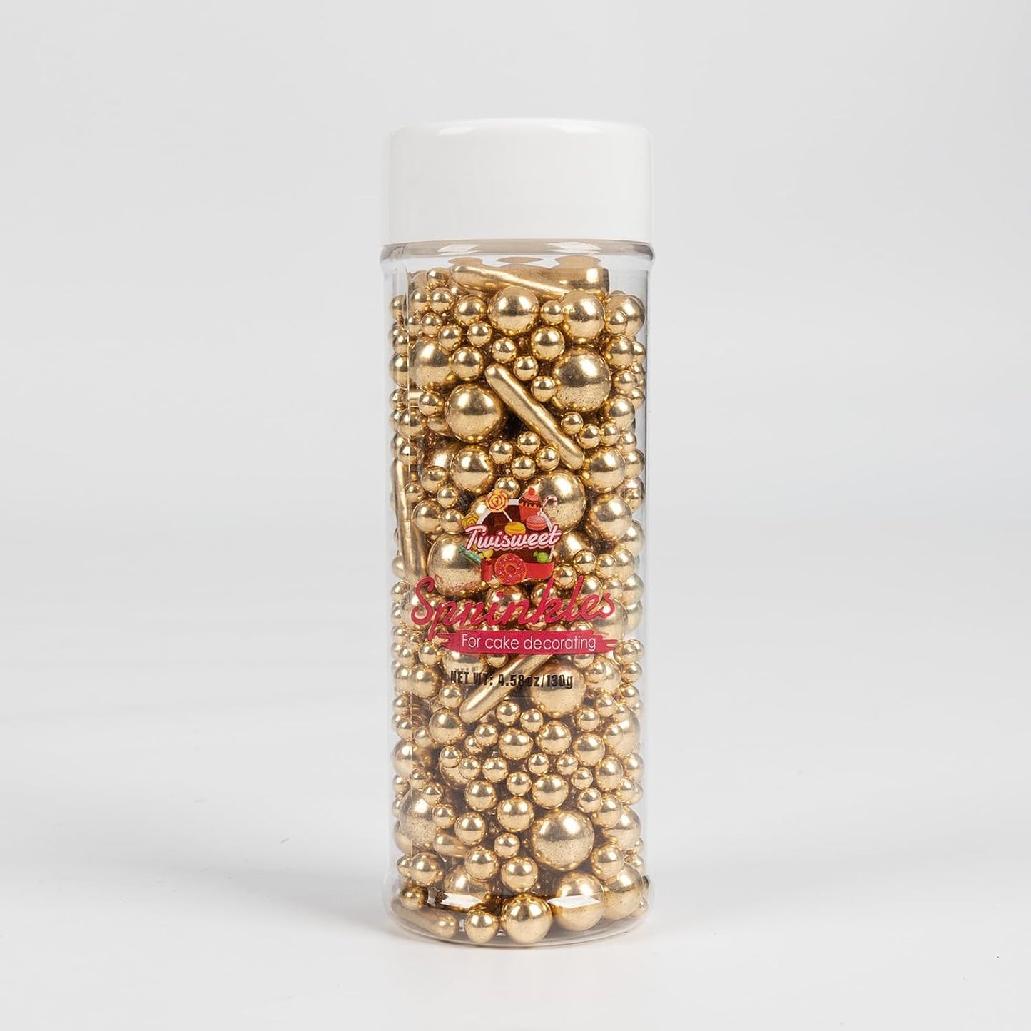 Twisweet Gold Sprinkles 130g, Edible Pearl Sprinkles & Sugar Rods for Cakes | Gold cake decorations, edible sprinkles for cake decorating, cupcakes, cookies, weddings, birthdays & Christmas treats