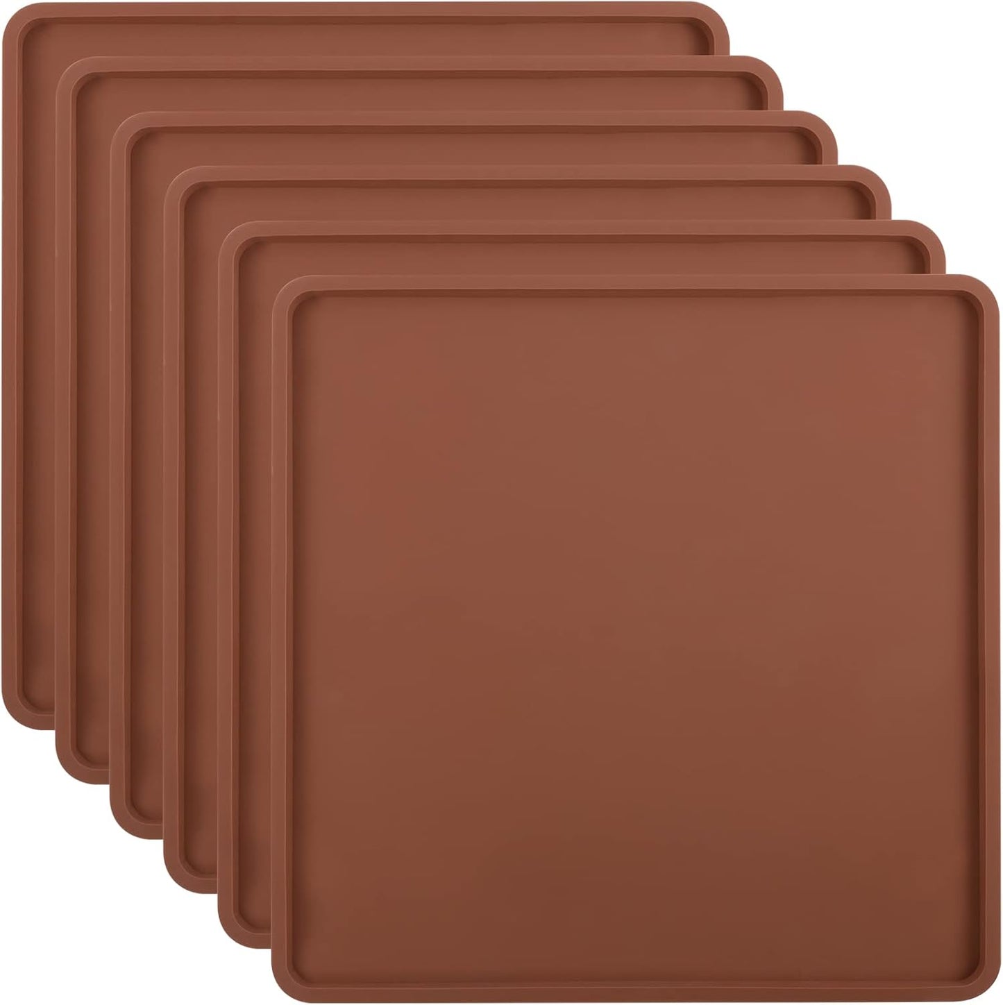 Aulock 6 Pcs Silicone Food Dehydrator Sheets with Edge, Compatible with Cosori/Excalibur/Magic Mill