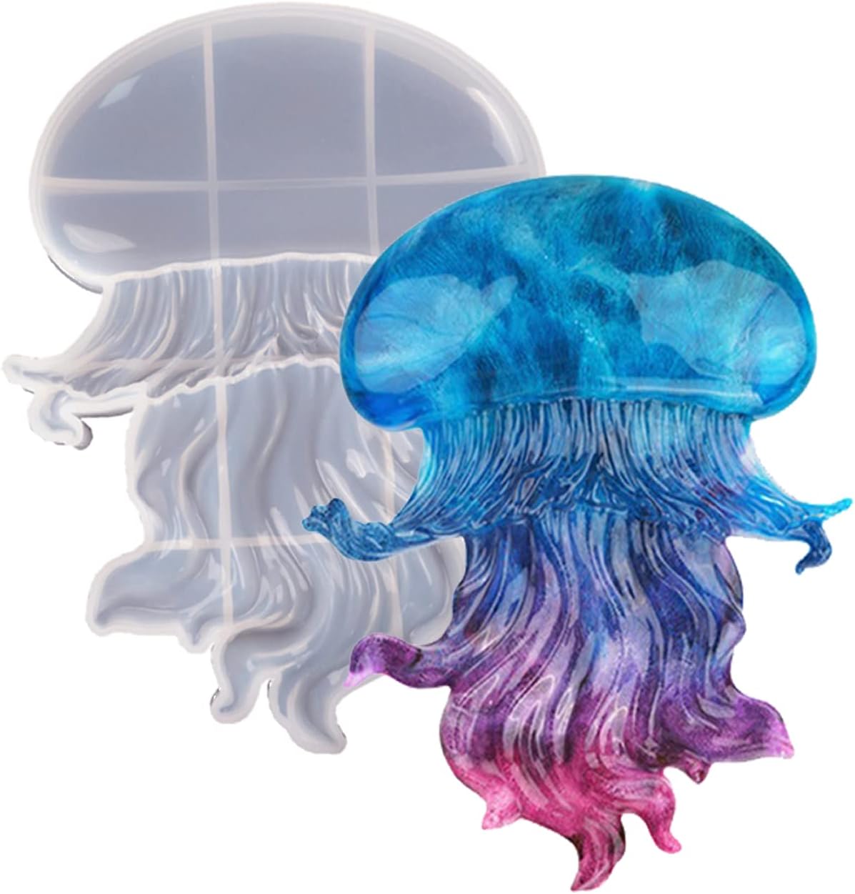 Octopus Resin Mold, Gasusen 3D Large Sea Animals Octopus Silicone Molds for Epoxy Resin Casting, Wal
