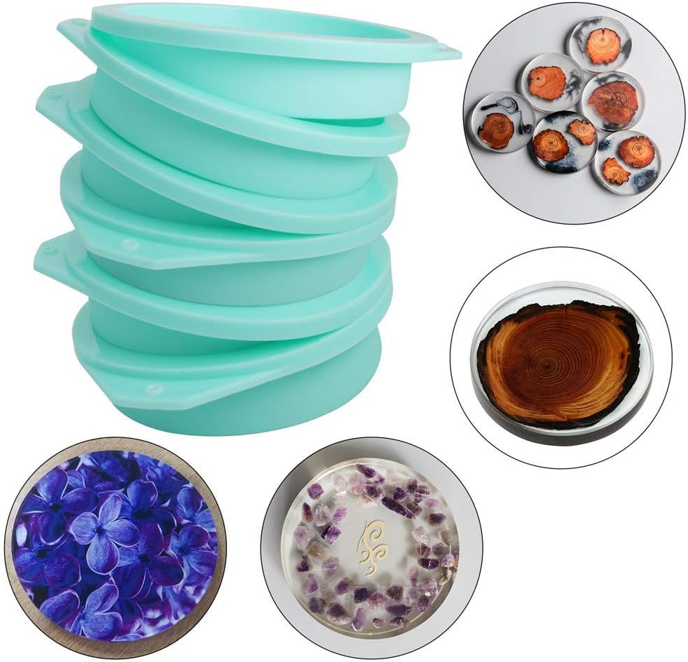 6-Pack Silicone Cake Molds 4 Inch Round Cakes Pans