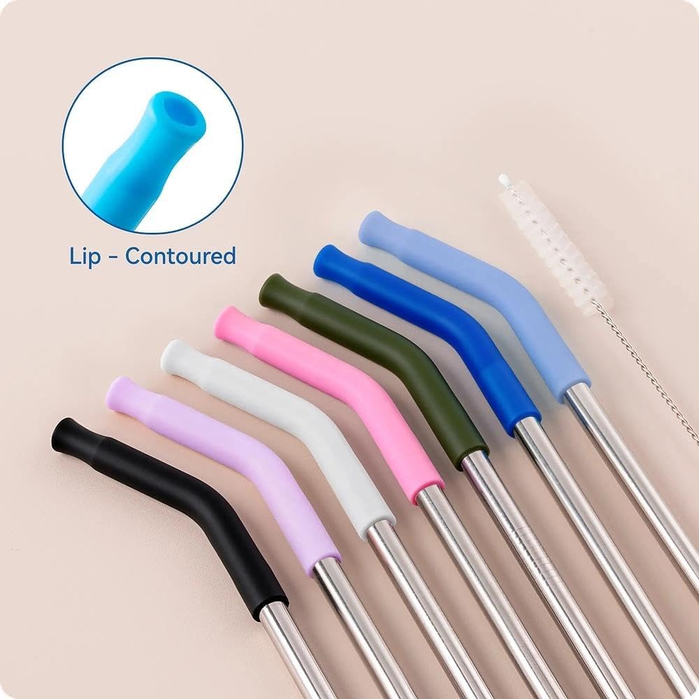 Straight Metal Straws for Stanley 20oz, Reusable Stainless Steel Straws