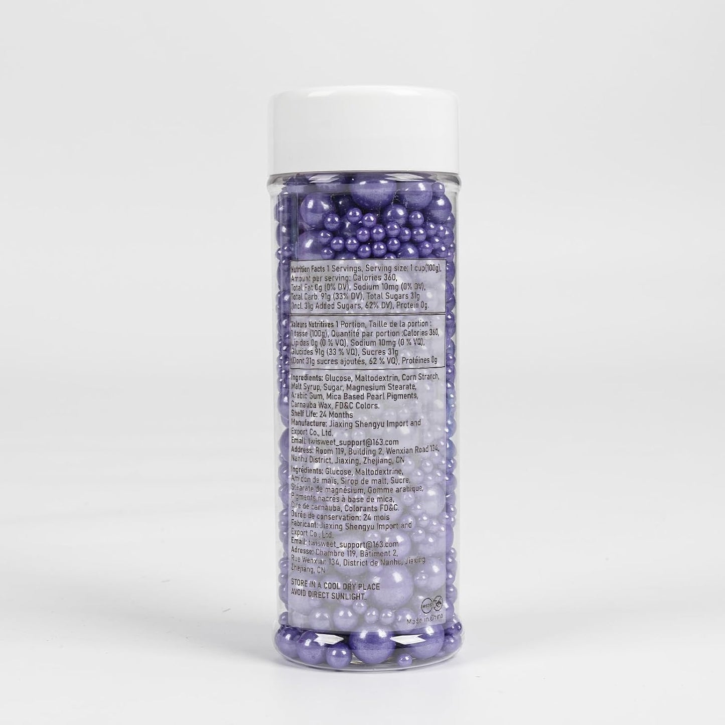 Twisweet Purple Sprinkles 130g, Edible Pearl Sprinkles for Cake Decorating | Purple sugar pearls, cake decorations & cake toppers for cupcakes, cookies, ice cream, weddings, birthdays & Halloween cakes