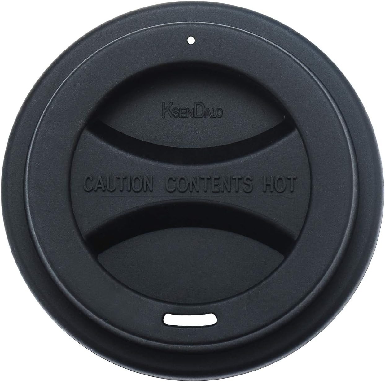 Coffee Mug Lid(3.15"Inner Diameter,3.43"Outer Diameter), KSENDALO Thick Eco Reusable Silicone Travel Mug Lids, Silicone Cup Cover, black(1pc)
