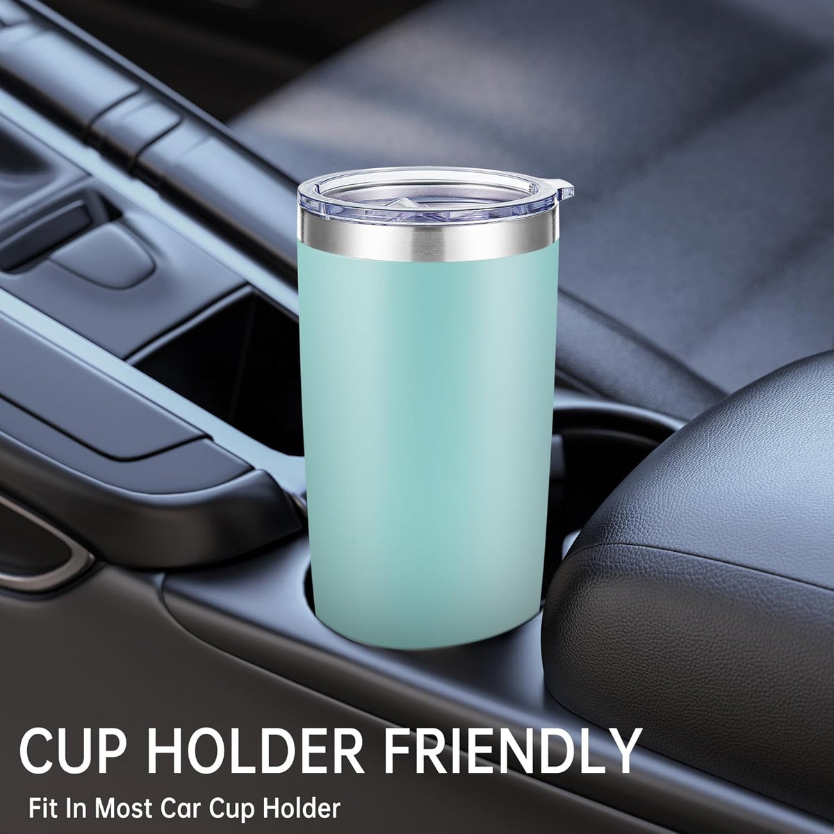 20 oz Tumblers Bulk Stainless Steel Tumbler with Lid Double Wall Vacuum Insulated Coffee Mug 20oz Powder Coated Cup for Hot and Cold Drinks, Turquoise, 12 pack