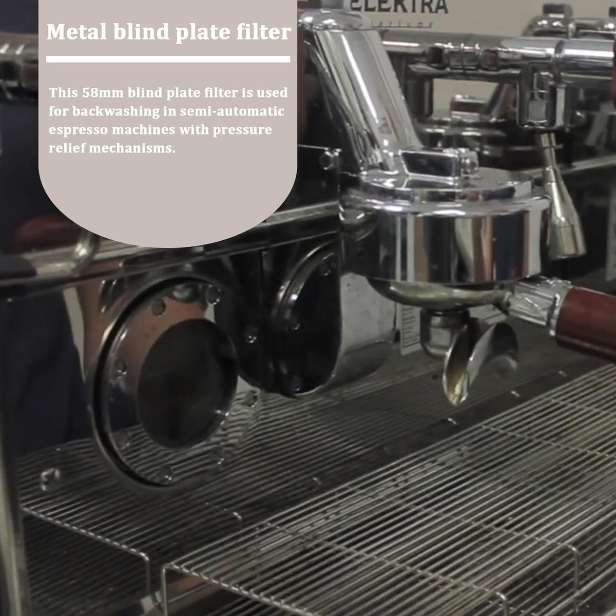 58mm Backflush Inser, Stainless Steel Back Flush Blind Filter Basket 1pcs | 58mm blind basket , Backflush Filter Espresso for Breville Gaggia Classic and other Espresso Machines Espresso Cleaning Disc