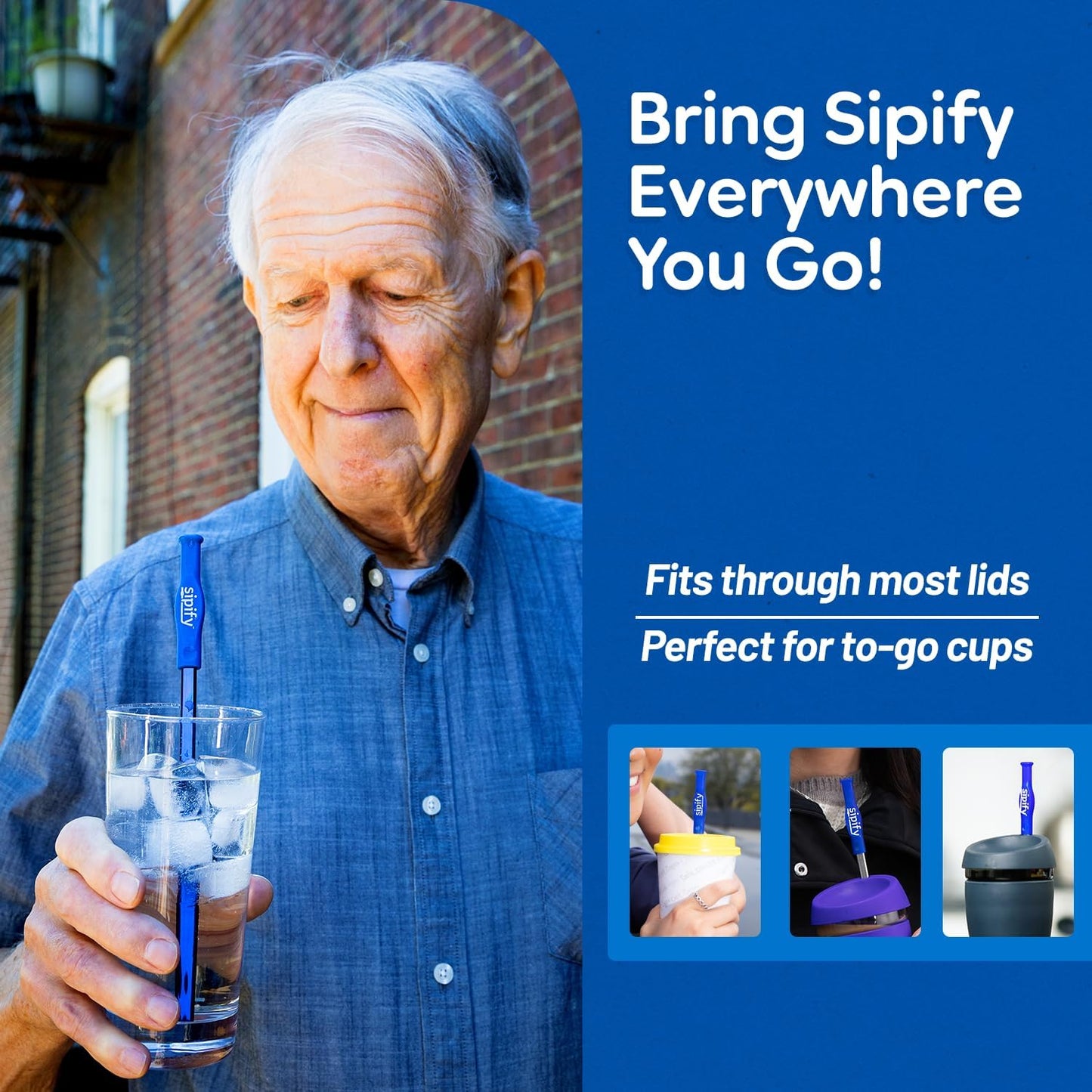 Flow-Limiting Dysphagia Straw for Safe Drinking | Adaptive Drinking Aids for Elderly & Dysphagia Patients | Reusable Stainless Steel Straw with Soft Silicone Tip | Dishwasher Safe | 2 Pack