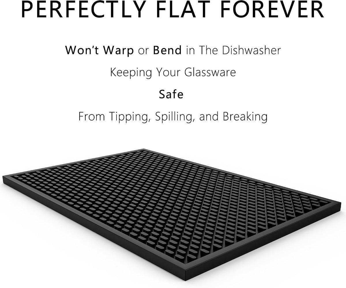 AXIESO Bar Mat 18 x 12 in - Silicone Coffee Bar Mats for Countertop