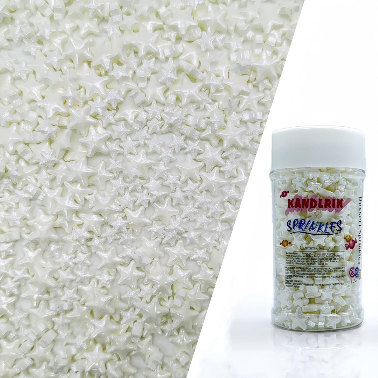 Mixed Size White Stars Sprinkles Edible Stars Cake Decorating Stars Cake Decorations Cupcake Toppers