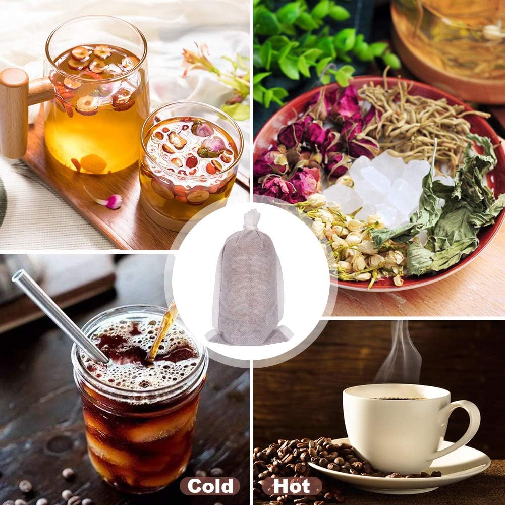 YQL 4x6 Inch Cold Brew Coffee Filter Bags, 50PCS Disposable Mesh Bags