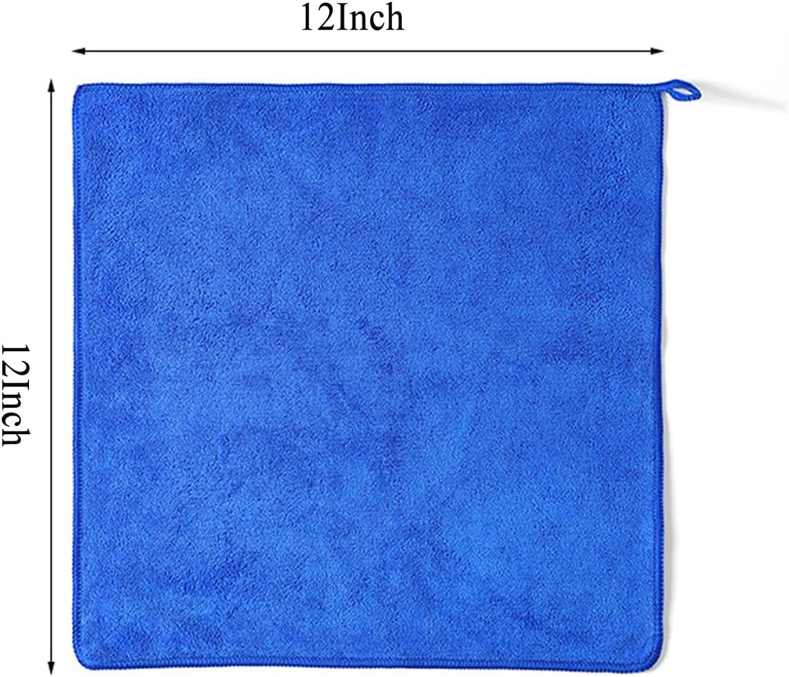 Premium Microfiber Cleaning Cloths, Ultra Absorbent Lint-Free Towels for Kitchen, Glass, Car Care, Stainless Steel & Household Cleaning, 400 GSM, 12" x 12"