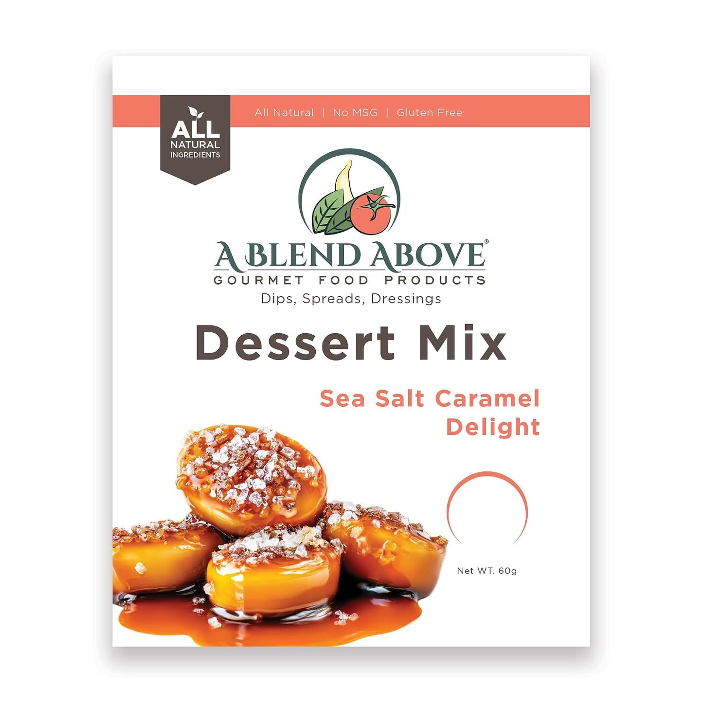 A Blend Above No-Bake Desserts Mix Variety Pack - Includes Heaven Sake Cheesecake, White Chocolate Raspberry, Sea Salt Caramel, and Cinnabun - All Natural, Gluten Free, No MSG - Pack of 4"