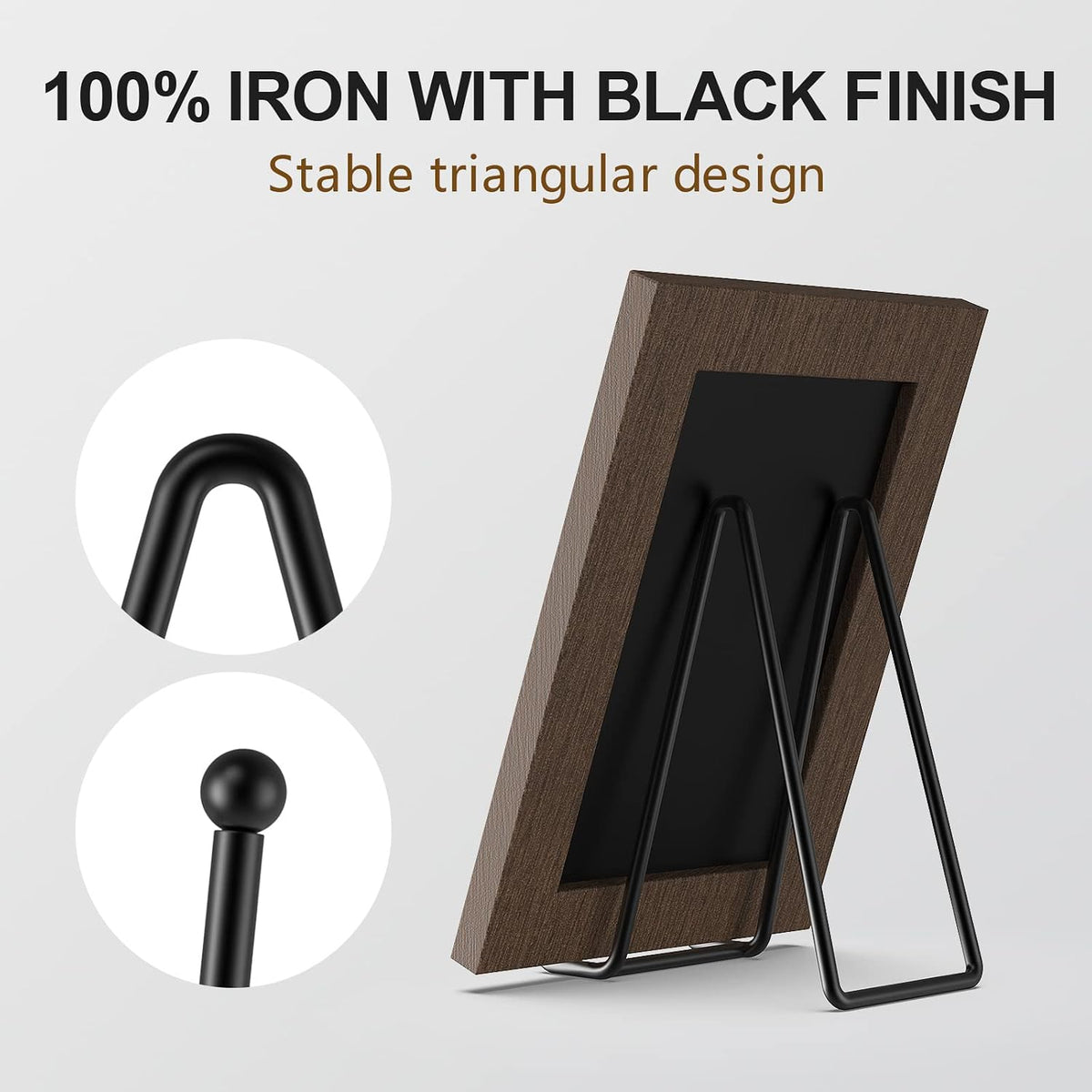 3 Pack 6 Inch Plate Stands for Display - Metal Picture Stand Plate Holder