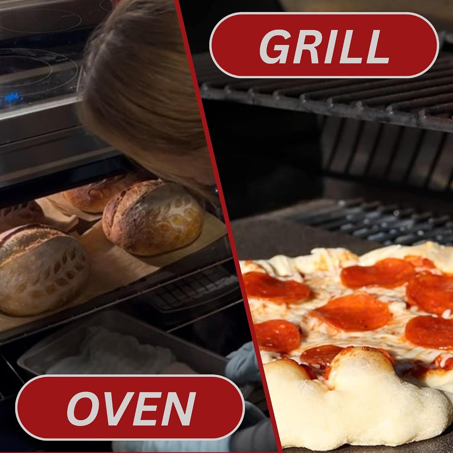 14" x 14" Pizza Steel - 3/8" Steel, 20 lbs | Multipurpose Cooking Steel for Pizzas, Sourdough, Grilling & More - Made in the USA