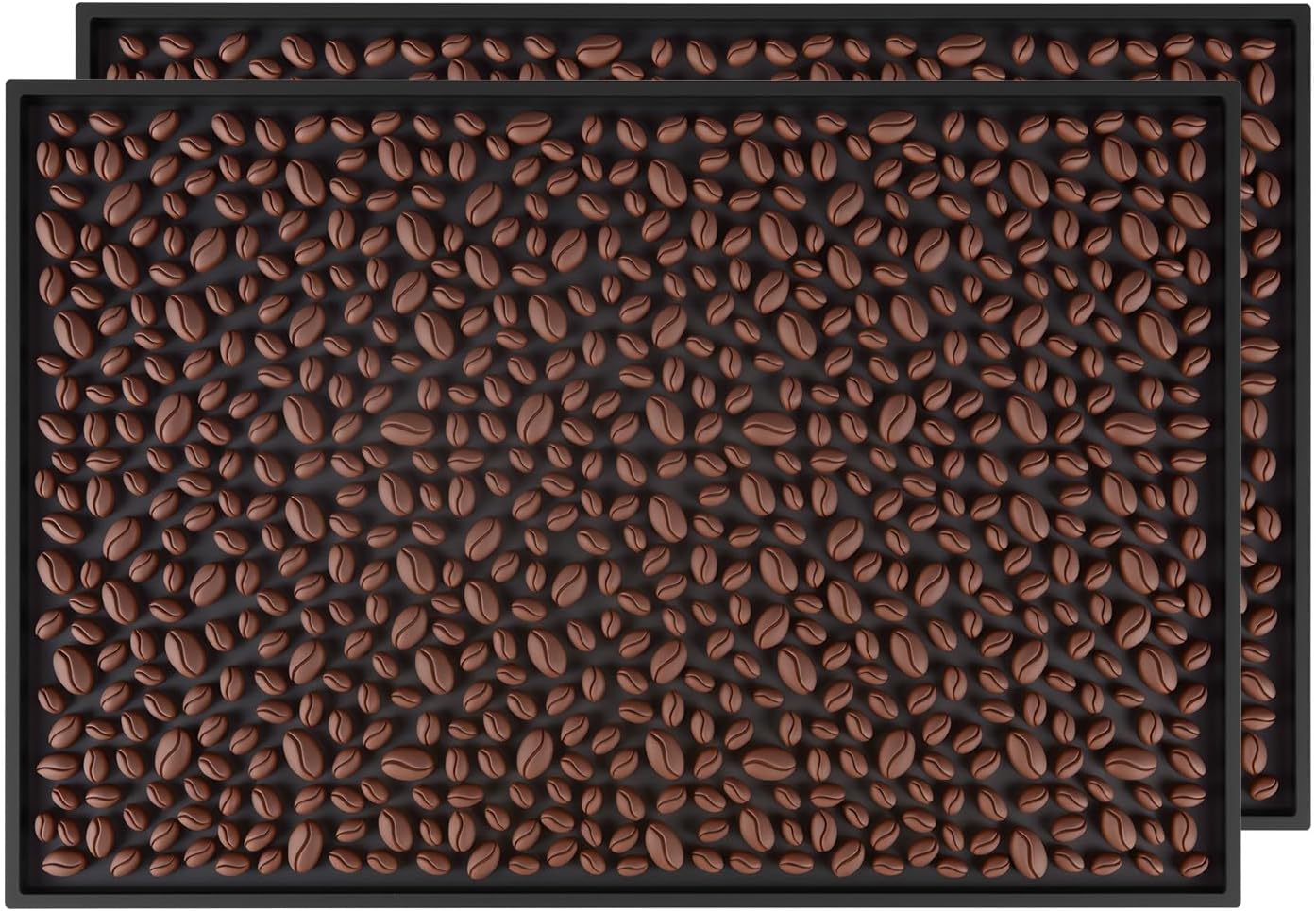 Rubber Rubber Bar Mat Set of 2 18"x12", Black – Durable, Non-Slip, Non-Toxic Spill & Drying Mats for Bars,Restaurants,Coffee Shops, Countertops & Tabletops Hairdressing Tool Protective pad.