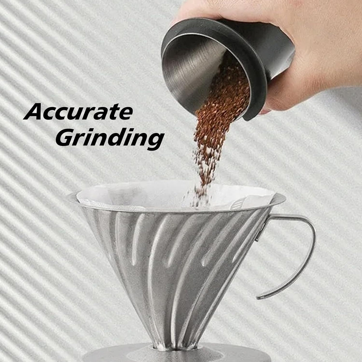 Coffee Dosing Cup 51mm, Stainless Steel Espresso Dosing Cup, Black Coffee Powder Feeder Part Replacement for Espresso Coffee Machine with 51mm Portafilter, 1Pcs