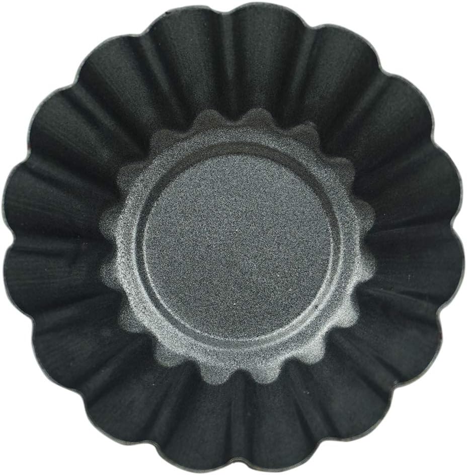 12 Pack Egg Tart Pan, Small Nonstick Carbon Steel Tartlet Tins