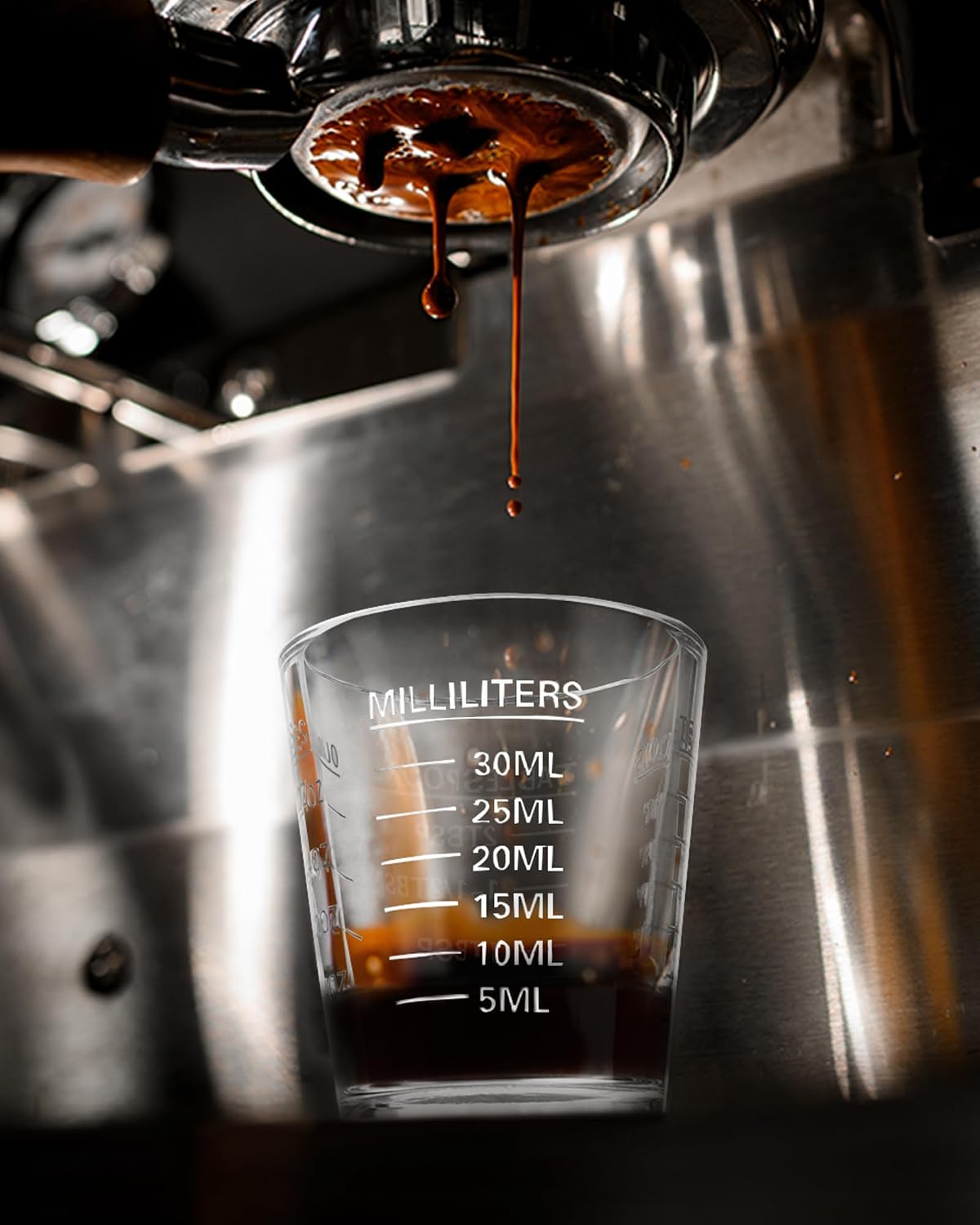 Shot Glass Measuring Cup Set, 6 Pack Espresso Shot Glasses (Mixed Colors)