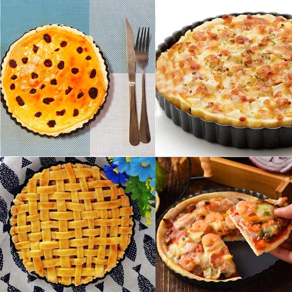RICHSC-PAN Tart Pan, 9 Inch Tart Pans, Non-Stick Removable Loose Bottom.