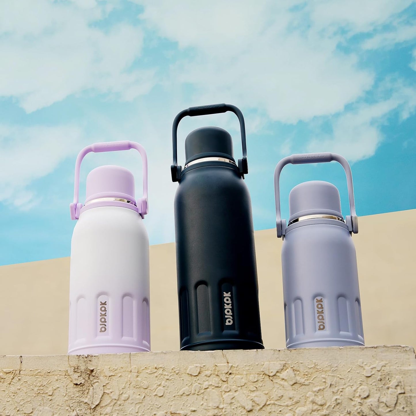BJPKPK Insulated 40oz Thermos Water Bottle with Lid and Carry Handle Dishwasher Safe Stainless Steel Water Bottles,Pink Pearl